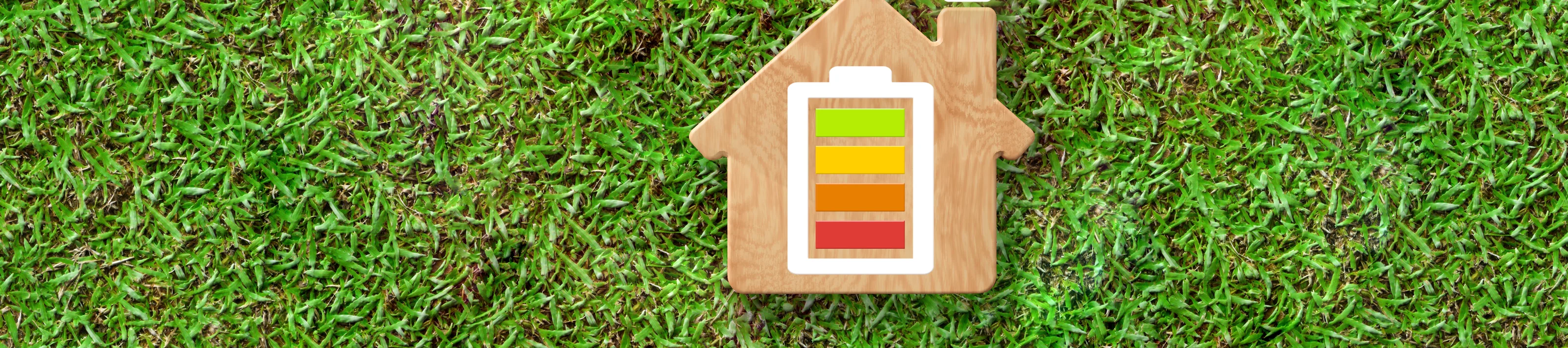 Energy efficiency and rating chart in a small model house with g