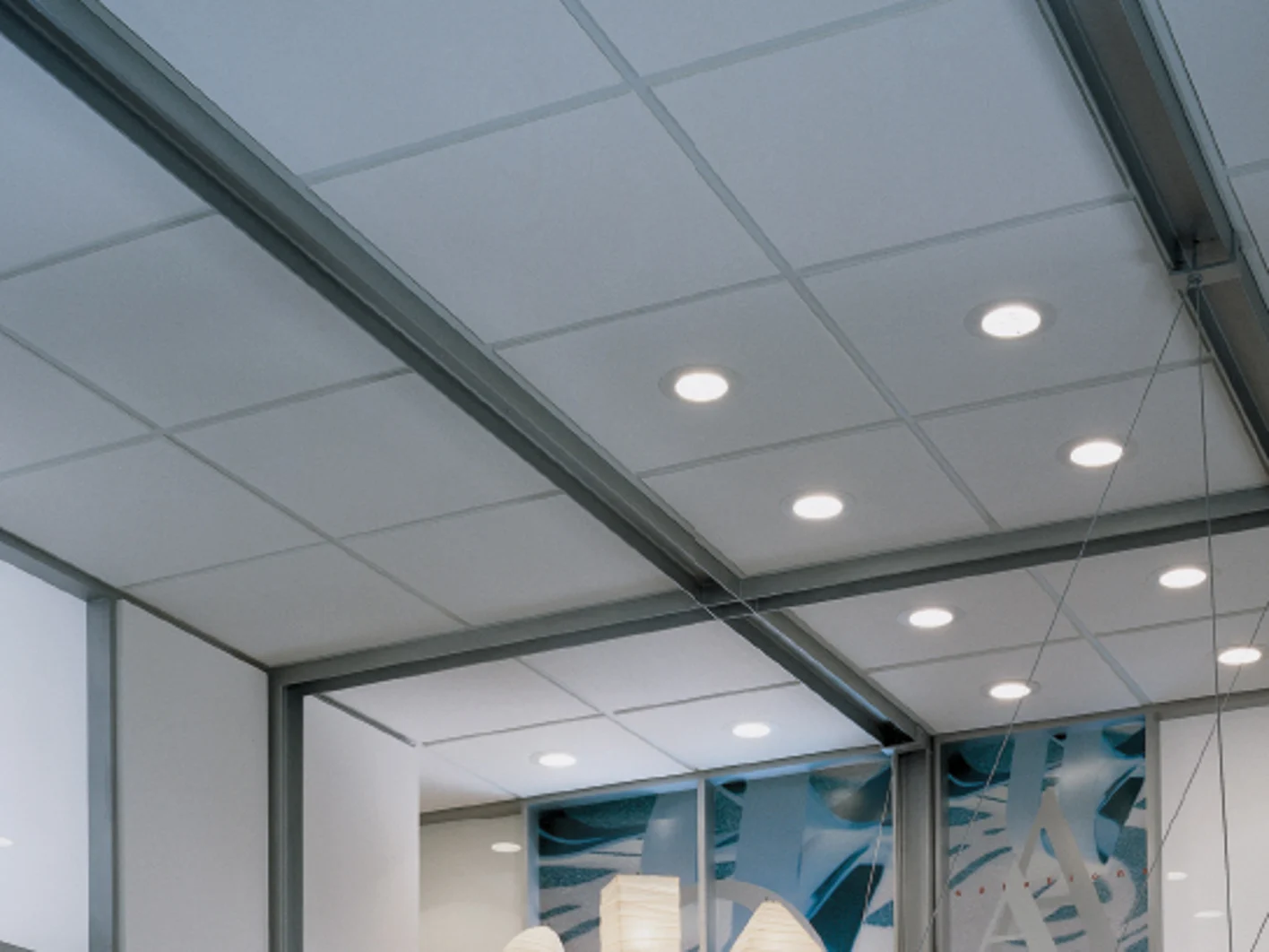 USG Mars Cleanroom acoustic ceiling tile in situ