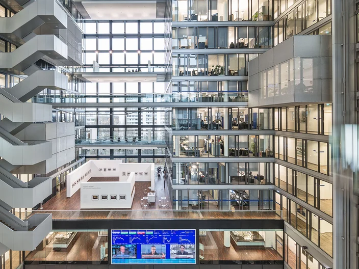 Referenz The Cube Eschborn Innenansicht Börse