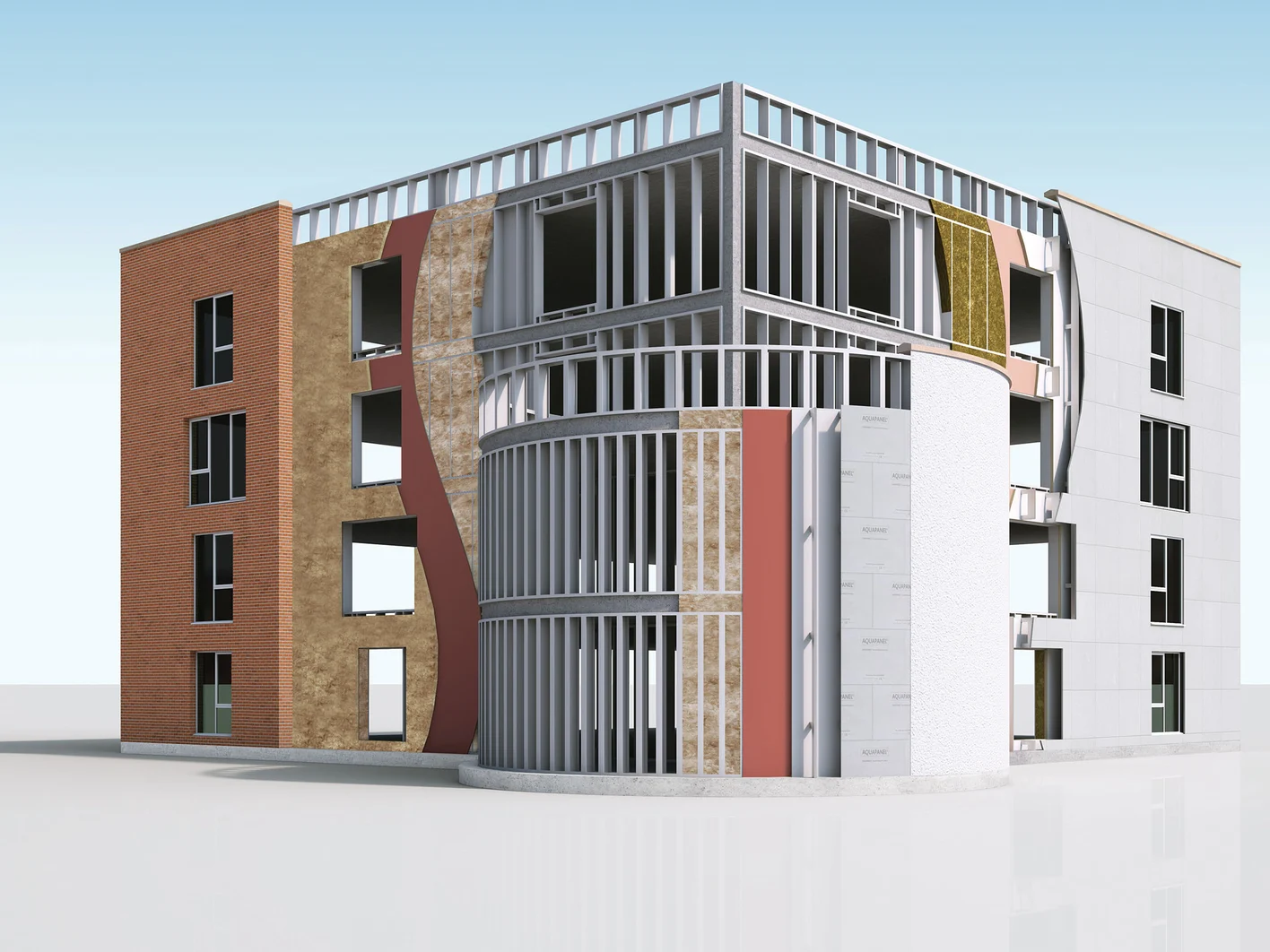 ThroughWall Building Cutaway