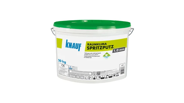 Knauf - Raumklima Spritzputz - Raumklima Spritzputz - Sveikatai palankus ir ypač tvirtas kalkinis purškiamasis tinkas