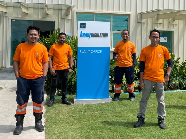 Malaysian Workers Outside Johor Factory
