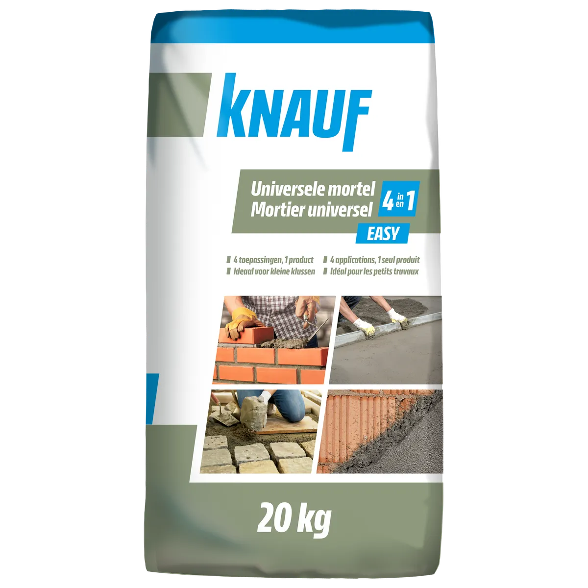 Knauf - Mortier Universel 4 en 1 EASY - Mortier universel 4en1 EASY 20kg_PACK-PROD_C1N1