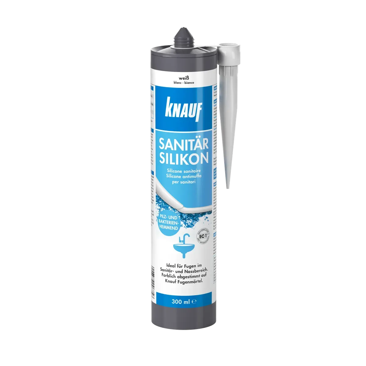 Knauf - 4006379096756_Sanitaer-Silikon_front_300ml_weiss