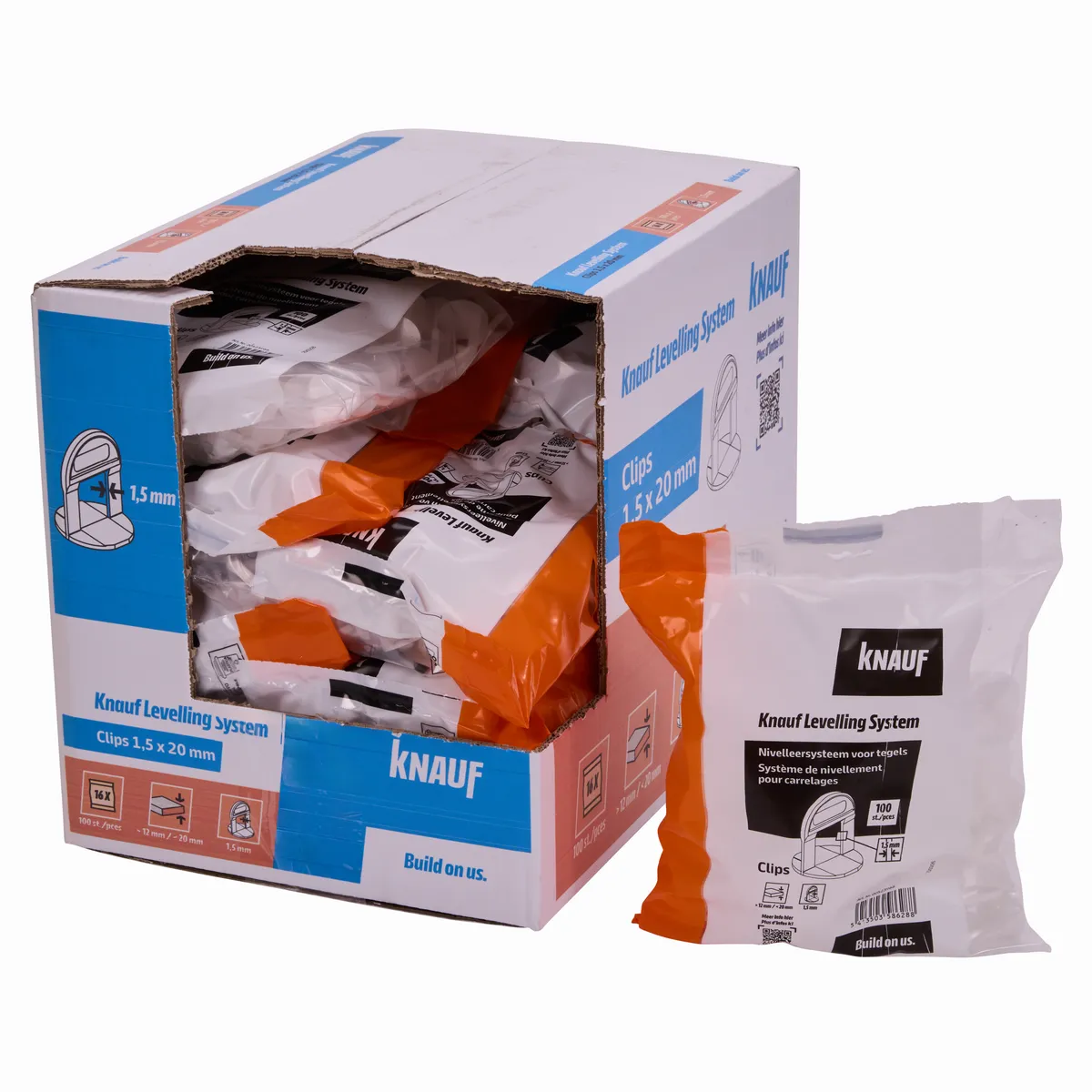 Knauf - Clips KLS 1,5 mm x 20 mm - Clips KLS_100pces_PACK-PROD_C1C0